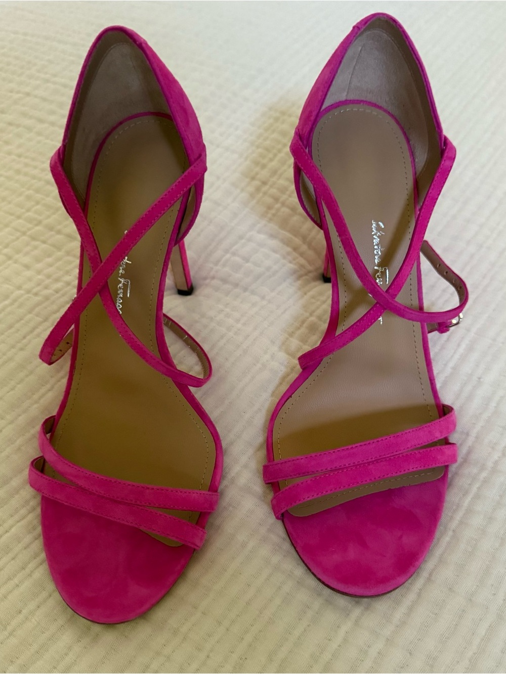 Salvatore Ferragamo Ines 95 Fuchsia Strappy Sandal